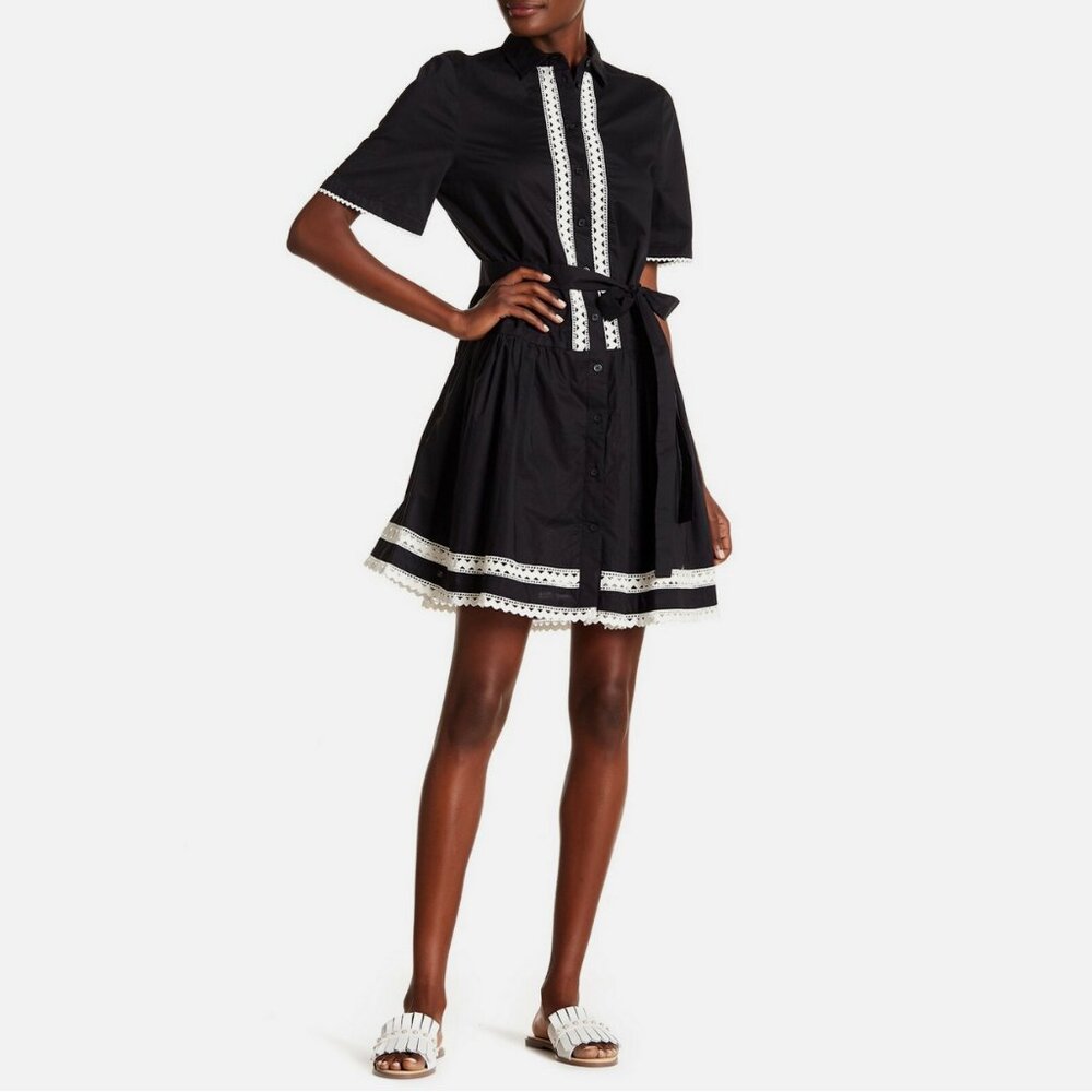 Kate Spade New York Broome Street Lace Inset Shirtdress